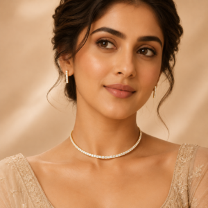 Rose Gold American Diamond  Choker Set