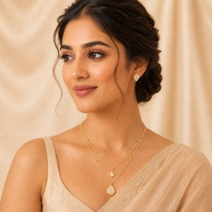 Golden Drop Necklace Set