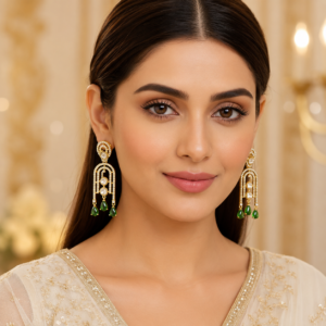 Aarohi Green AD Earrings