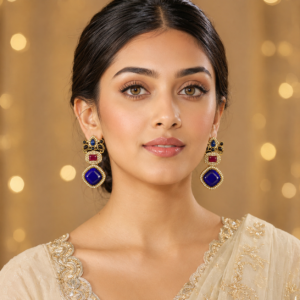 Celeste Royal Blue AD Earrings