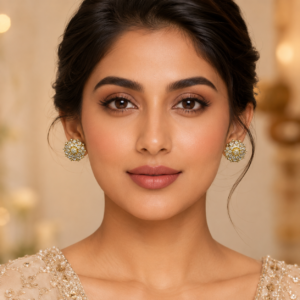 Sunehri Sparkle AD Stud Earrings